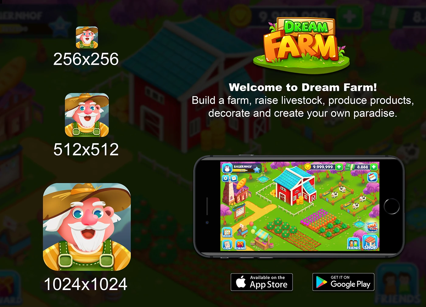 Dream Farm — UI & icons